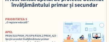  ADR Sud Muntenia anunță lansarea apelului de proiecte destinat învățământului primar și secundar