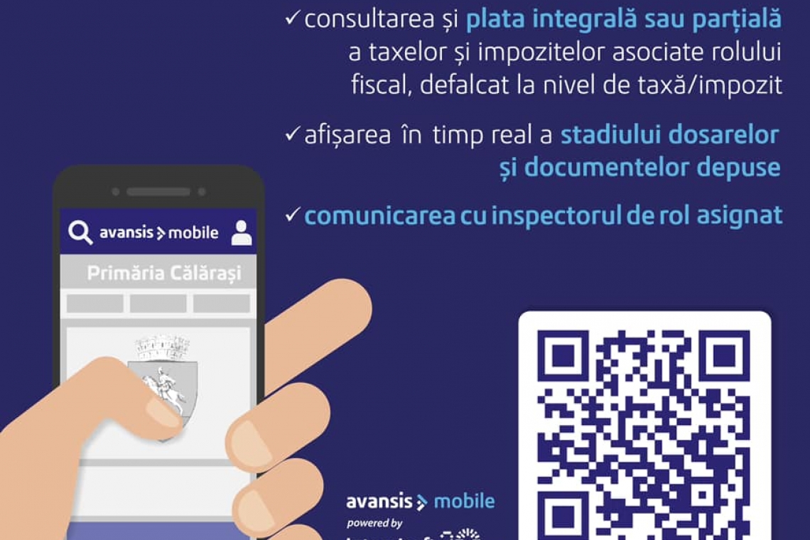 Primăria Municipiului Călărași anunță că a ales o soluție inteligentă de digitalizare a serviciilor instituției și a implementat Avansis Mobile
