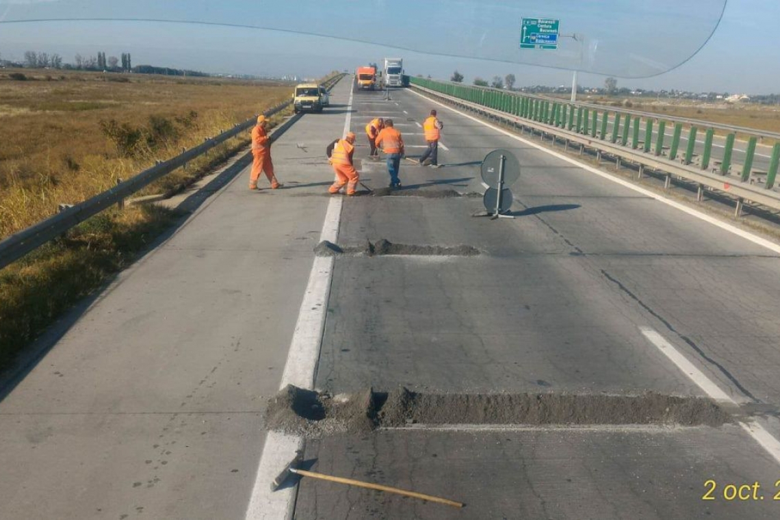 Reîncep lucrările de reparații pe Autostrada A2, sectorul din beton