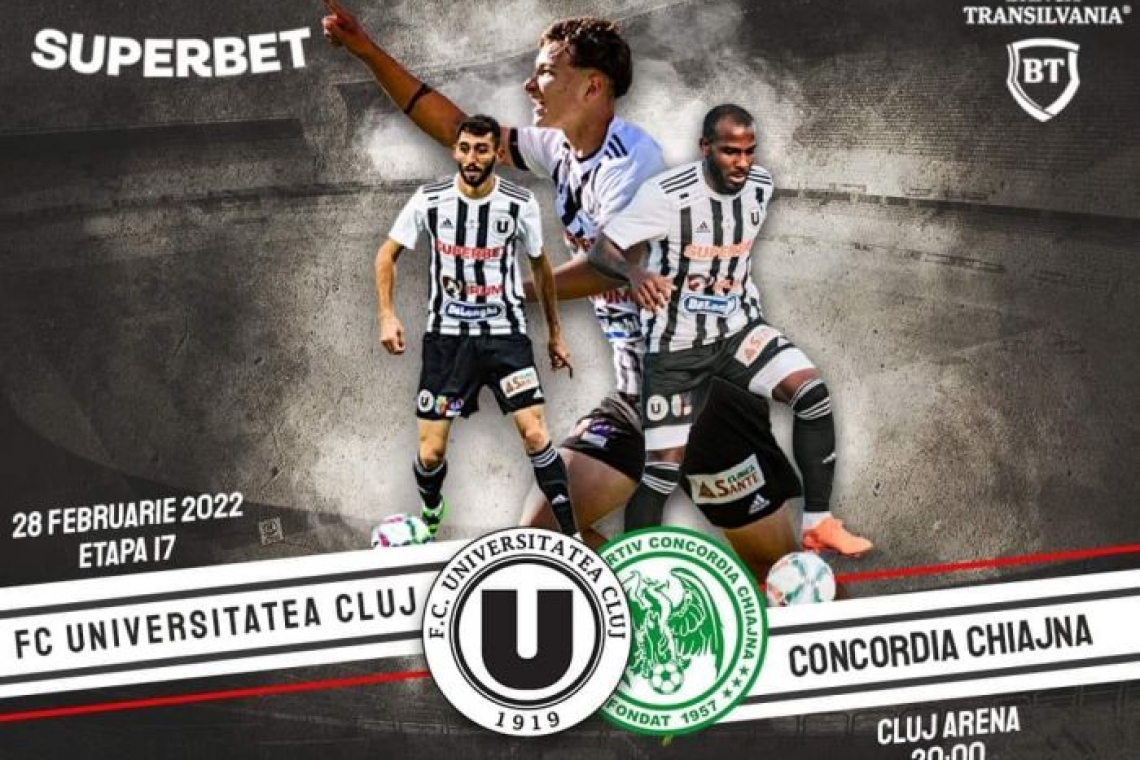 Liga 2 | Et. 17: “U” Cluj – Concordia, astăzi, ora 20.00