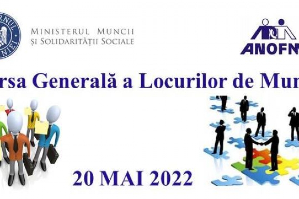 AJOFM Călăraşi | Bursa Generală a Locurilor de Muncă va fi organizată pe 20 mai 2022