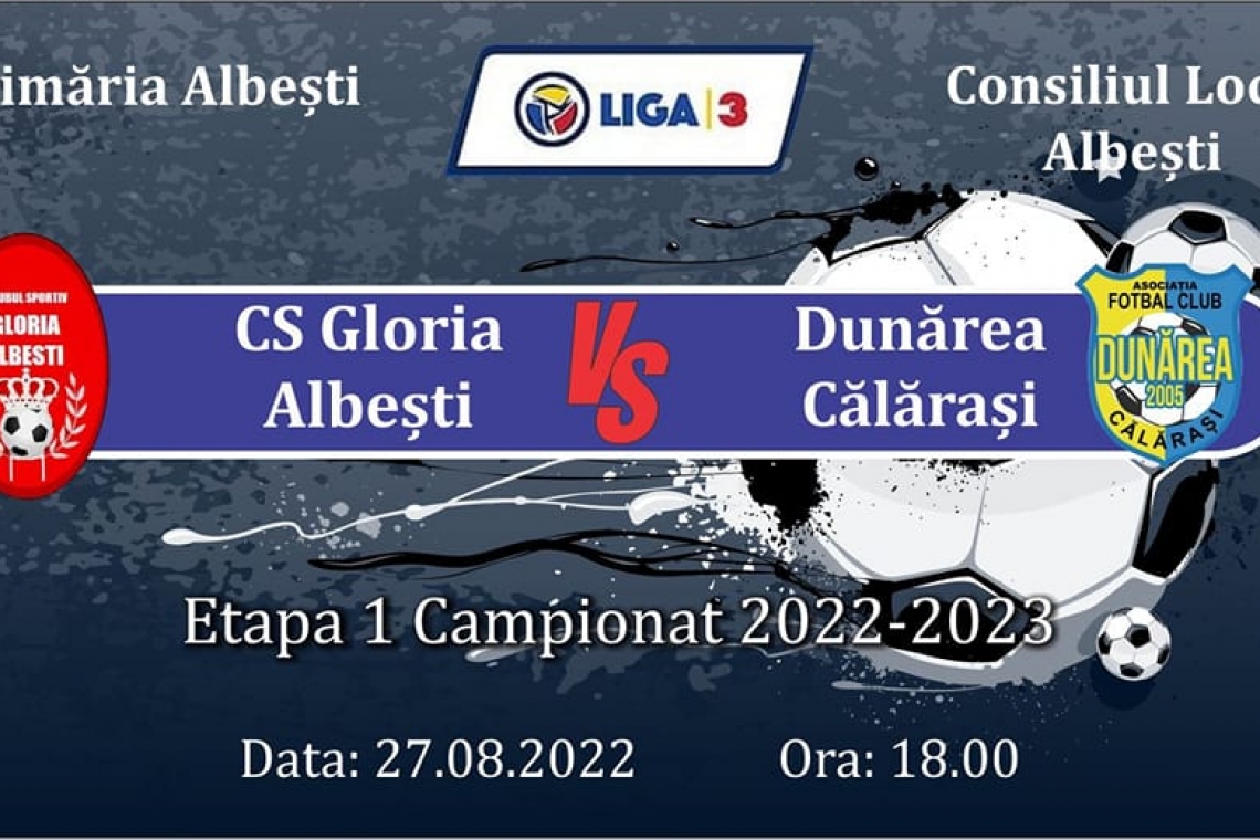 Liga 3 | Gloria Albești: Să sperăm că cele 3 puncte puse în joc să fie trecute în contul echipei noastre