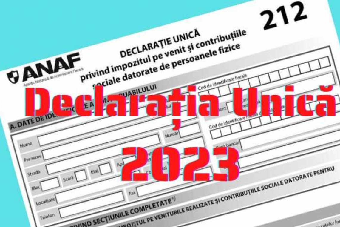 ANAF a publicat informații despre Declarația unică 2023