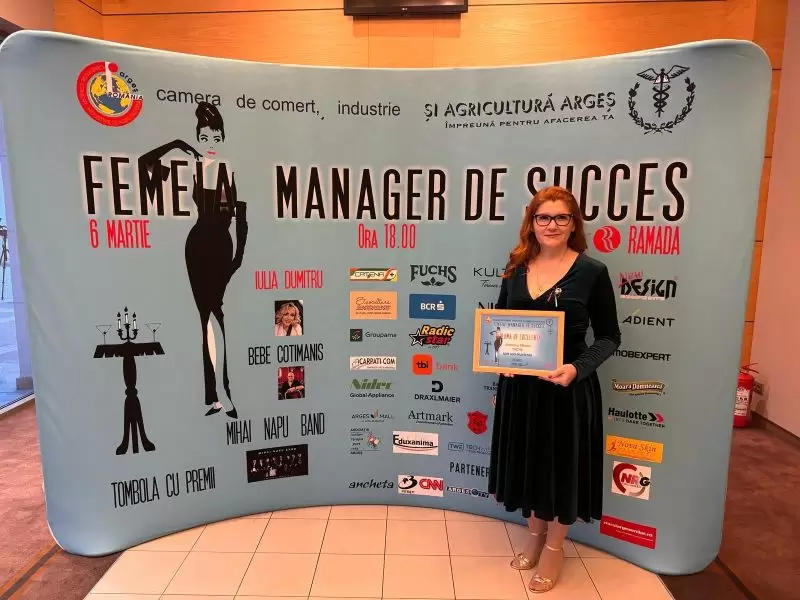 ADR Sud Muntenia | Andreea Mirela Tache, premiată în cadrul Galei „Femeia – manager de succes”
